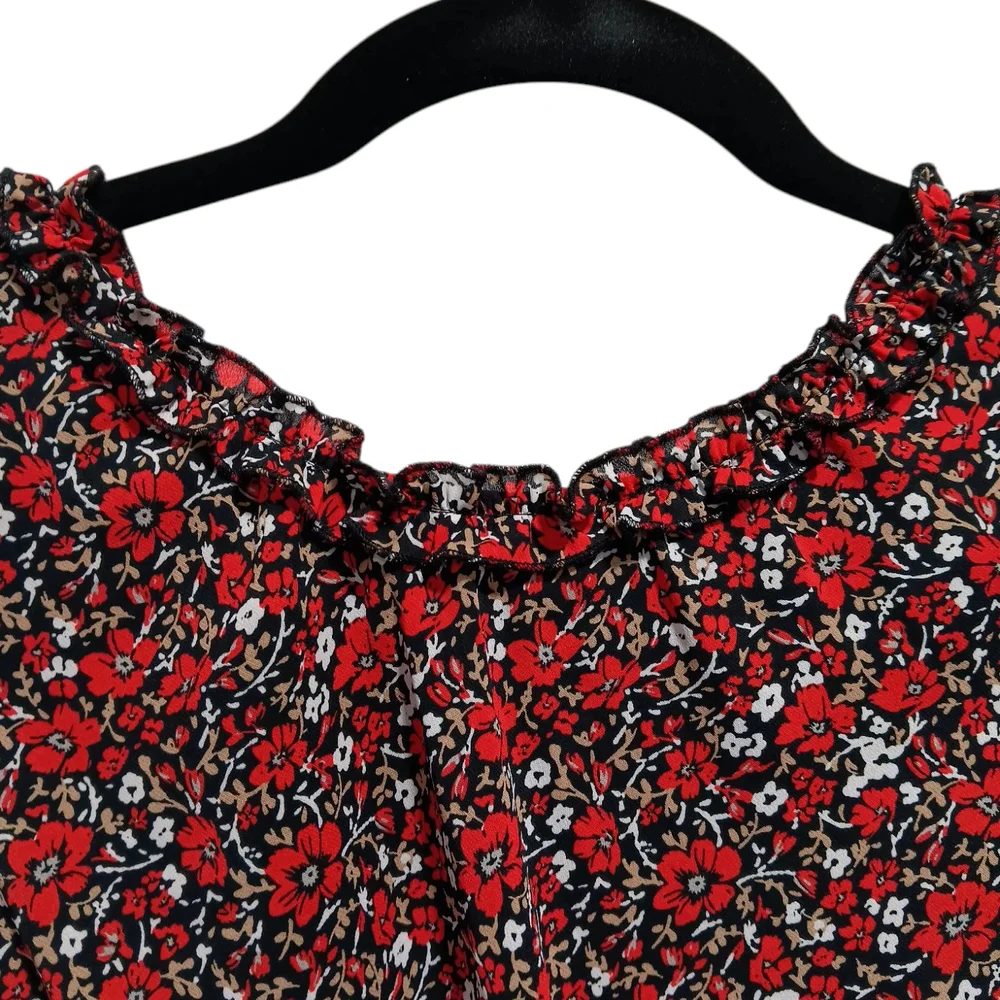 Banana Republic Red and Black Cowl Neck Sundress - Picture 6 of 7